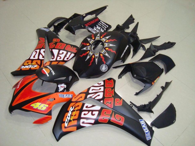 Cheap 2008-2011 Rossi Matte Black Honda CBR1000RR Motorcycle Replacement Fairings Canada Cheap 2008-2011 Rossi Matte Black Honda CBR1000RR Motorcycle Replacement Fairings Canada