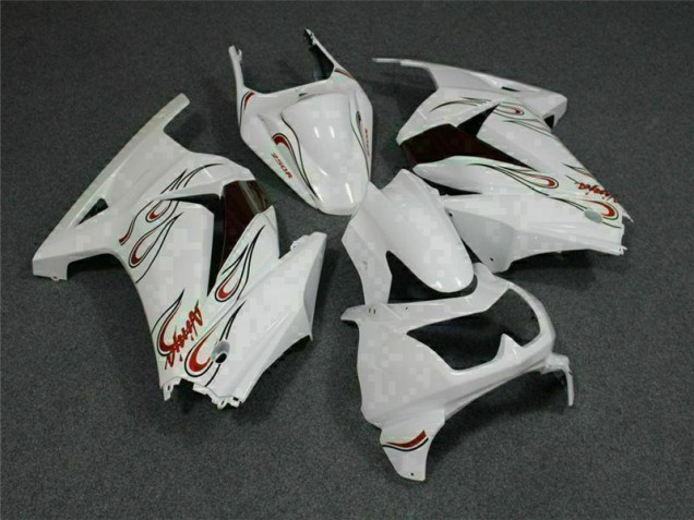 Cheap 2008-2012 White Red Kawasaki EX250 Motorcylce Fairings Canada Cheap 2008-2012 White Red Kawasaki EX250 Motorcylce Fairings Canada