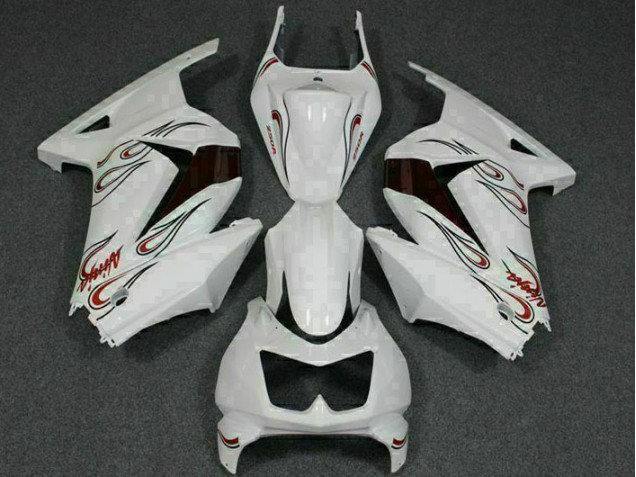 Cheap 2008-2012 White Red Kawasaki EX250 Motorcylce Fairings Canada Cheap 2008-2012 White Red Kawasaki EX250 Motorcylce Fairings Canada