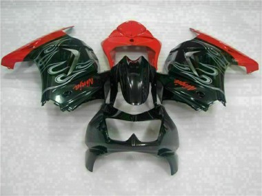 Cheap 2008-2012 Black Red Ninja Kawasaki EX250 Motorcycle Fairing Canada