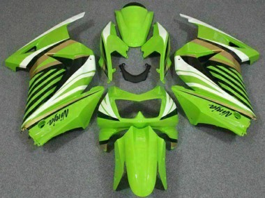 Cheap 2008-2012 Green White Black Ninja Kawasaki EX250 Replacement Motorcycle Fairings Canada