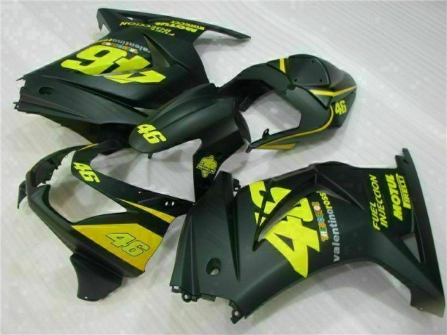 Cheap 2008-2012 Black Yellow 46 Kawasaki EX250 Motorcycle Fairings Kit Canada Cheap 2008-2012 Black Yellow 46 Kawasaki EX250 Motorcycle Fairings Kit Canada