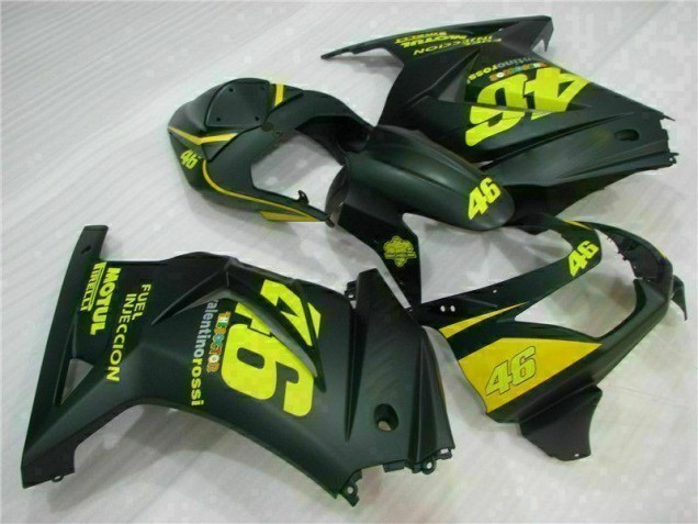 Cheap 2008-2012 Black Yellow 46 Kawasaki EX250 Motorcycle Fairings Kit Canada Cheap 2008-2012 Black Yellow 46 Kawasaki EX250 Motorcycle Fairings Kit Canada