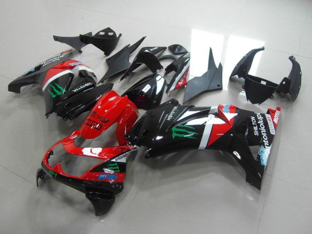 Cheap 2008-2012 Red and Black Monster Kawasaki ZX250R Bike Fairings Canada Cheap 2008-2012 Red and Black Monster Kawasaki ZX250R Bike Fairings Canada