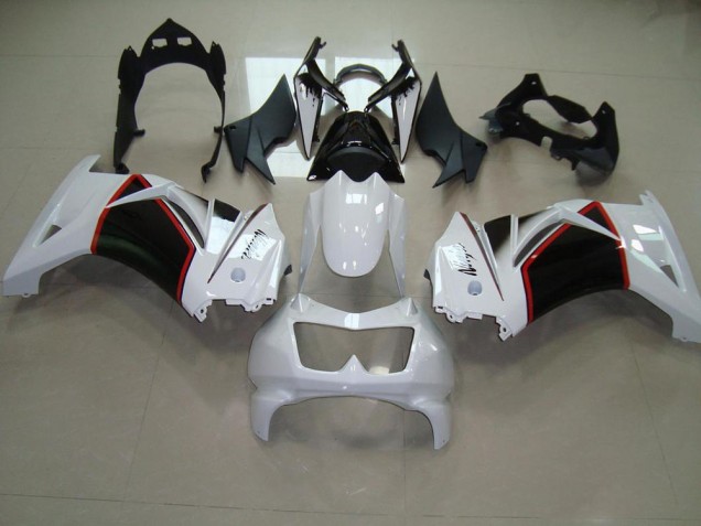 Cheap 2008-2012 Pearl White Black Kawasaki ZX250R Motorcyle Fairings Canada Cheap 2008-2012 Pearl White Black Kawasaki ZX250R Motorcyle Fairings Canada