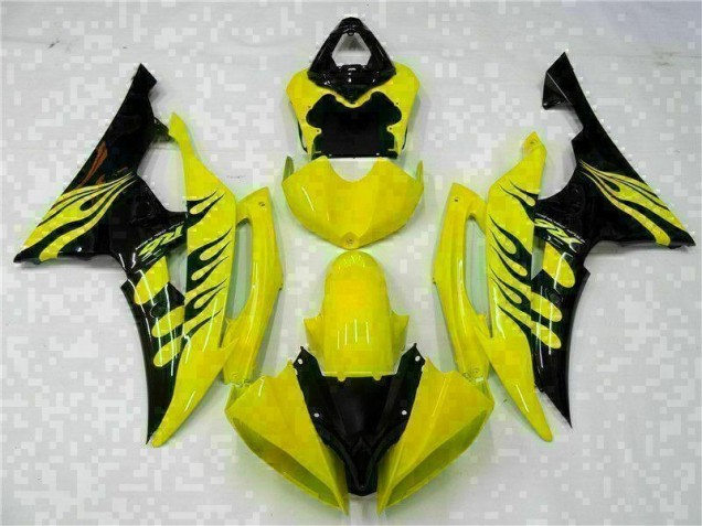 Cheap 2008-2016 Yellow Black Yamaha YZF R6 Motorcycle Fairing Kits Canada Cheap 2008-2016 Yellow Black Yamaha YZF R6 Motorcycle Fairing Kits Canada