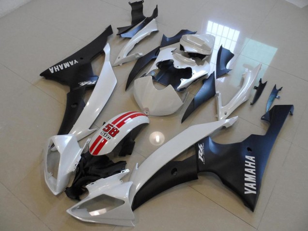Cheap 2008-2016 Pearl White and Black 58 Sic Yamaha YZF R6 Bike Fairing Canada Cheap 2008-2016 Pearl White and Black 58 Sic Yamaha YZF R6 Bike Fairing Canada