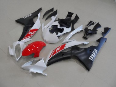 Cheap 2008-2016 White and Matte Black Yamaha YZF R6 Moto Fairings Canada