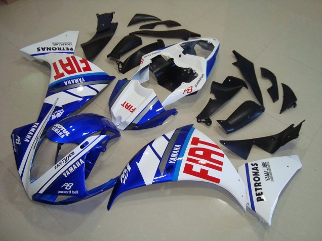 Cheap 2009-2011 Blue White Fiat Yamaha YZF R1 Replacement Motorcycle Fairings Canada Cheap 2009-2011 Blue White Fiat Yamaha YZF R1 Replacement Motorcycle Fairings Canada