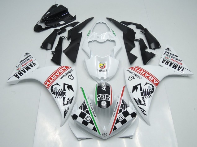 Cheap 2009-2011 White Black Abrath Yamaha YZF R1 Motorcylce Fairings Canada Cheap 2009-2011 White Black Abrath Yamaha YZF R1 Motorcylce Fairings Canada