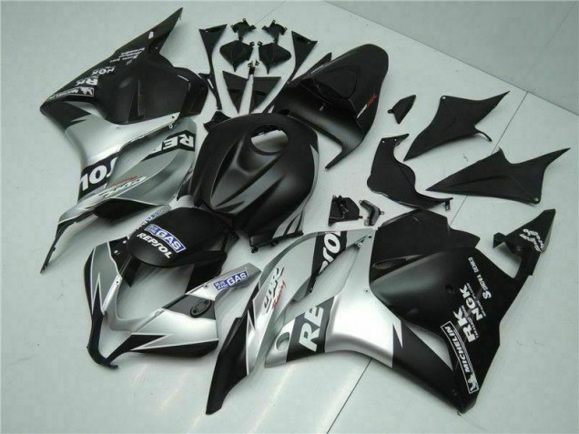 Cheap 2009-2012 Black Silver Repsol Honda CBR600RR Motorcycle Fairings Kits Canada Cheap 2009-2012 Black Silver Repsol Honda CBR600RR Motorcycle Fairings Kits Canada
