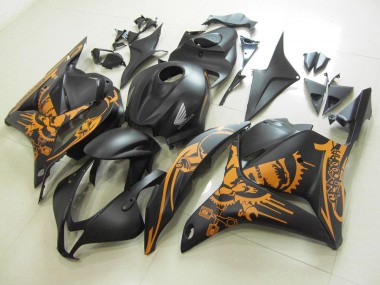 Cheap 2009-2012 Matte Black Orange Sticker Honda CBR600RR Motorcycle Fairings Canada