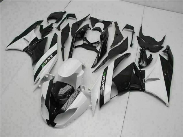 Cheap 2009-2012 Black White Kawasaki ZX6R Motorcycle Fairings Canada