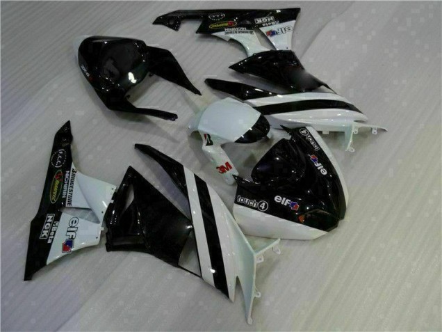 Cheap 2009-2012 Black White 3M Touch4 Kawasaki ZX6R Motorcycle Fairing Kits Canada