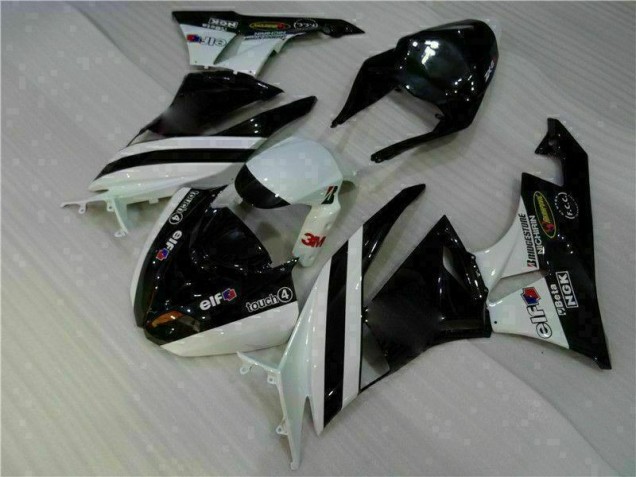 Cheap 2009-2012 Black White 3M Touch4 Kawasaki ZX6R Motorcycle Fairing Kits Canada