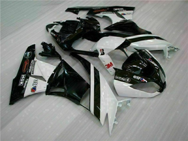Cheap 2009-2012 Black White 3M Touch4 Kawasaki ZX6R Bike Fairings Canada Cheap 2009-2012 Black White 3M Touch4 Kawasaki ZX6R Bike Fairings Canada