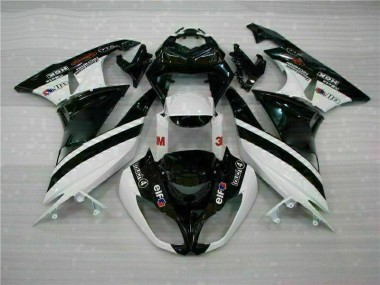 Cheap 2009-2012 Black White 3M Touch4 Kawasaki ZX6R Bike Fairings Canada