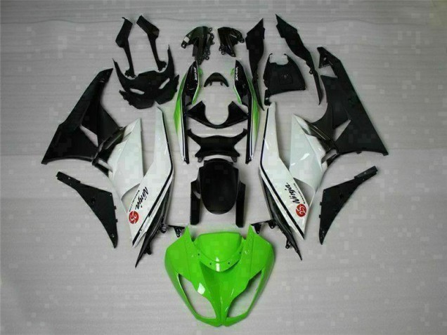 Cheap 2009-2012 Green Black White 25 Kawasaki ZX6R Bike Fairings Canada Cheap 2009-2012 Green Black White 25 Kawasaki ZX6R Bike Fairings Canada