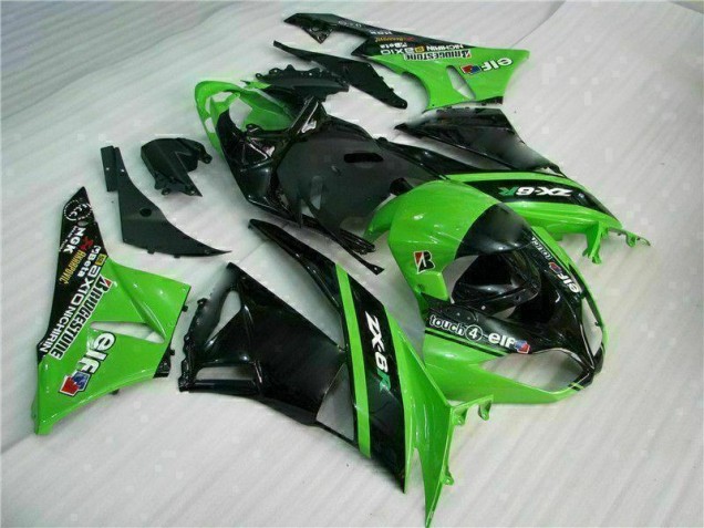 Cheap 2009-2012 Green Black Kawasaki ZX6R Motor Bike Fairings Canada Cheap 2009-2012 Green Black Kawasaki ZX6R Motor Bike Fairings Canada