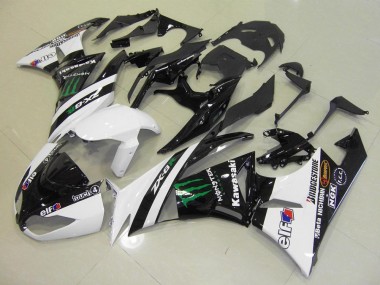 Cheap 2009-2012 White Monster Kawasaki ZX6R Moto Fairings Canada