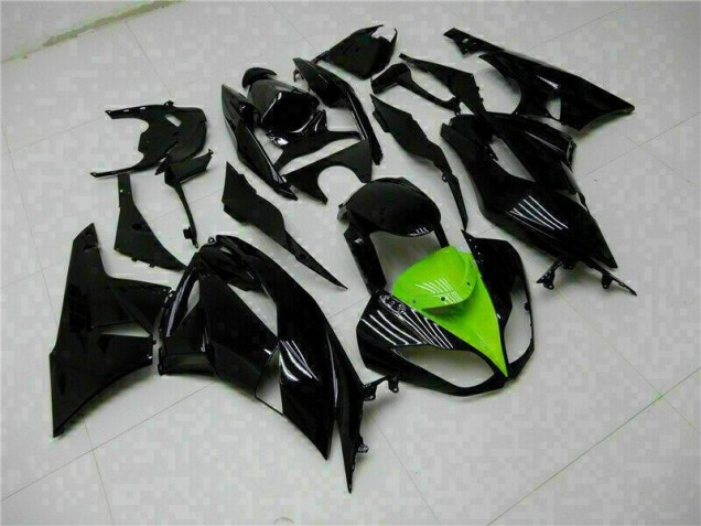 Cheap 2009-2012 Black Green Kawasaki ZX6R Moto Fairings Canada Cheap 2009-2012 Black Green Kawasaki ZX6R Moto Fairings Canada