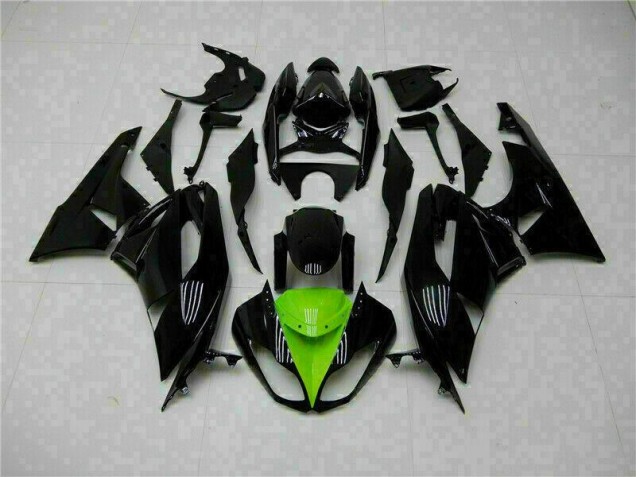 Cheap 2009-2012 Black Green Kawasaki ZX6R Moto Fairings Canada Cheap 2009-2012 Black Green Kawasaki ZX6R Moto Fairings Canada