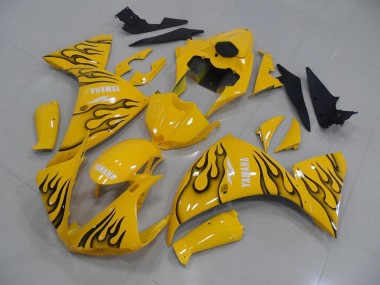 Cheap 2012-2014 Yellow Black Flame Yamaha YZF R1 Motorcyle Fairings Canada