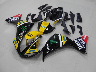 Cheap 2012-2014 Yellow Black Monster Yamaha YZF R1 Motor Fairings Canada