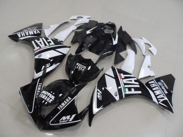 Cheap 2012-2014 Black White Fiat Yamaha YZF R1 Motorbike Fairings Canada Cheap 2012-2014 Black White Fiat Yamaha YZF R1 Motorbike Fairings Canada
