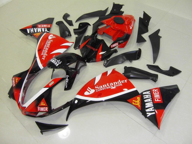 Cheap 2012-2014 Red Black Santander Yamaha YZF R1 Motorbike Fairing Kits Canada Cheap 2012-2014 Red Black Santander Yamaha YZF R1 Motorbike Fairing Kits Canada