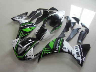 Cheap 2012-2014 White Green Monster Yamaha YZF R1 Moto Fairings Canada