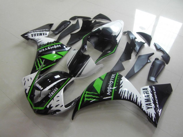 Cheap 2012-2014 White Green Monster Yamaha YZF R1 Moto Fairings Canada Cheap 2012-2014 White Green Monster Yamaha YZF R1 Moto Fairings Canada