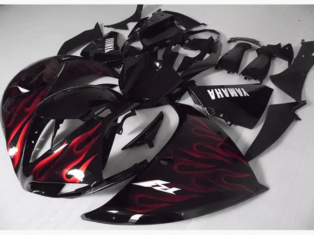 Cheap 2012-2014 Red Black Flame Yamaha YZF R1 Motorcycle Fairing Kits Canada Cheap 2012-2014 Red Black Flame Yamaha YZF R1 Motorcycle Fairing Kits Canada