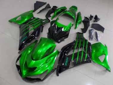 Cheap 2012-2021 Candy Green and Black Kawasaki ZX14R ZZR1400 Motorcycle Fairings Kits Canada