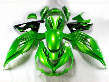 Cheap 2012-2021 Green Black Kawasaki ZX14R ZZR1400 Motorcycle Fairings Kit Canada