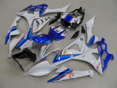 Cheap 2009-2014 Blue White BMW S1000RR Motorcycle Fairing Kit Canada