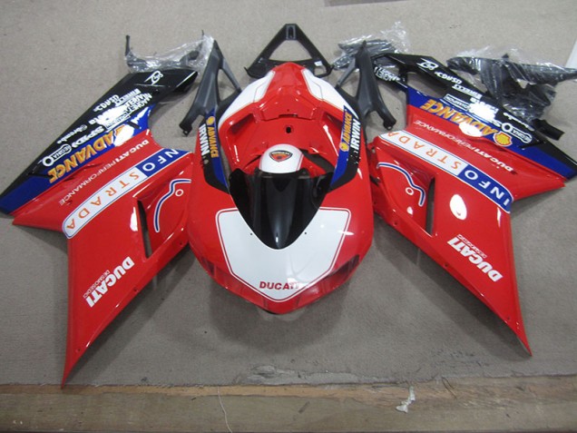 Cheap 2007-2014 Red White Info Strada Ducati 1098 Motorcyle Fairings Canada Cheap 2007-2014 Red White Info Strada Ducati 1098 Motorcyle Fairings Canada