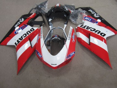 Cheap 2007-2014 Red White Generali Tim Ducati 1098 Motorcycle Fairings Kit Canada