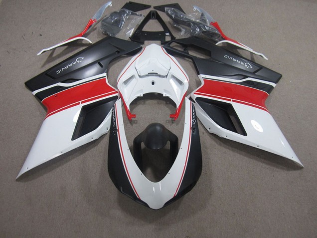 Cheap 2007-2014 White Red Black Marvic Ducati 848 Motorcycle Fairings Kit Canada Cheap 2007-2014 White Red Black Marvic Ducati 848 Motorcycle Fairings Kit Canada