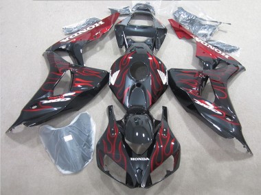 Cheap 2006-2007 Black Red Flame Honda CBR1000RR Motorbike Fairing Canada