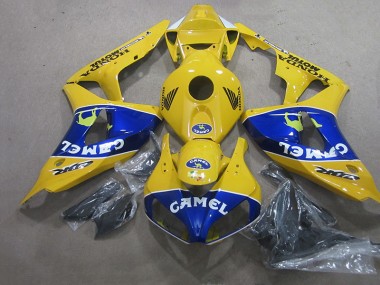 Cheap 2006-2007 Yellow Blue Camel Honda CBR1000RR Motorcyle Fairings Canada