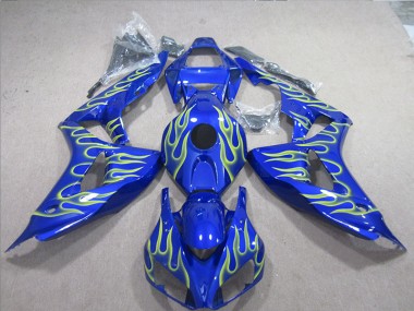 Cheap 2006-2007 Blue Green Flame Honda CBR1000RR Motorcycle Fairings Canada