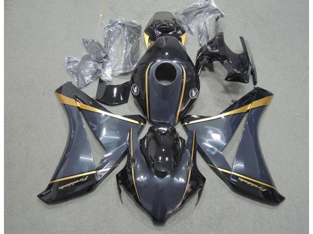 Cheap 2008-2011 Black Gold Fireblade Honda CBR1000RR Motorbike Fairing Kits Canada