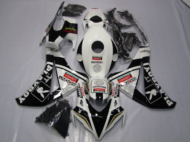 Cheap 2008-2011 Black White Denso Playboy Honda CBR1000RR Motorcycle Fairing Kits Canada Cheap 2008-2011 Black White Denso Playboy Honda CBR1000RR Motorcycle Fairing Kits Canada