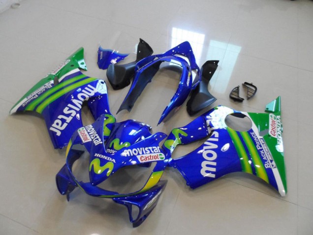 Cheap 2004-2007 Blue Movistar Castrol Honda CBR600 F4i Bike Fairings Canada Cheap 2004-2007 Blue Movistar Castrol Honda CBR600 F4i Bike Fairings Canada
