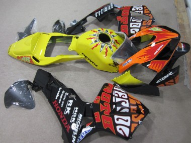 Cheap 2003-2004 Yellow Black Repsol 46 Honda CBR600RR Bike Fairings Canada
