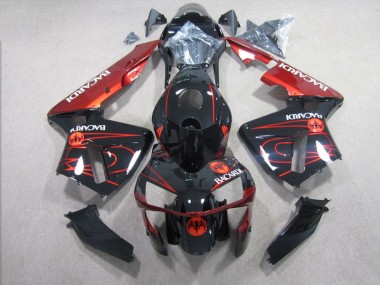 Cheap 2003-2004 Black Red RACARDI Honda CBR600RR Bike Fairing Kit Canada