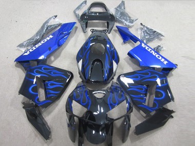 Cheap 2005-2006 Black Blue Flame Honda CBR600RR Bike Fairings Canada