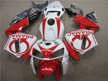 Cheap 2005-2006 Red White PRAMAC Honda CBR600RR Bike Fairing Kit Canada
