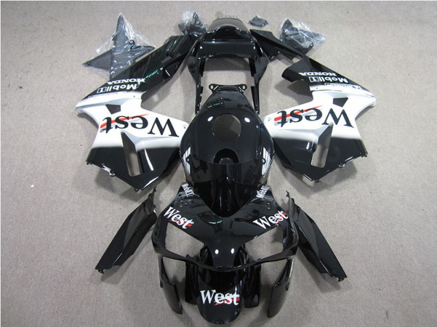 Cheap 2005-2006 Black White West Honda CBR600RR Bike Fairing Canada Cheap 2005-2006 Black White West Honda CBR600RR Bike Fairing Canada